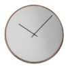 Breiley Minimal Mirrored Wall Clock In Gold