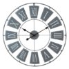 Givoa Large Metal Contemporary Wall Clock In Grey