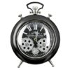 Transmission Glass Wall Clock With Black And Silver Metal Frame