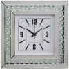 Marcus Mirrored Square Wall Clock With Floating Crystals